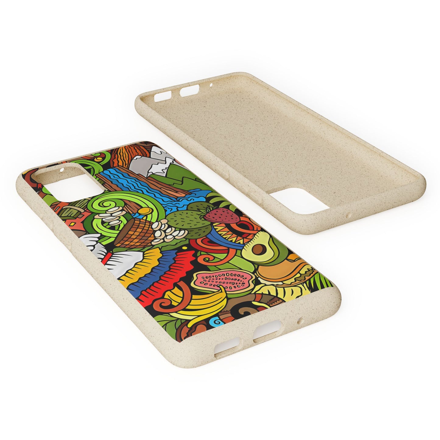 Funda Biodegradable | Dibujo Doodle cosas típicas de Venezuela | iPhone y Samsung