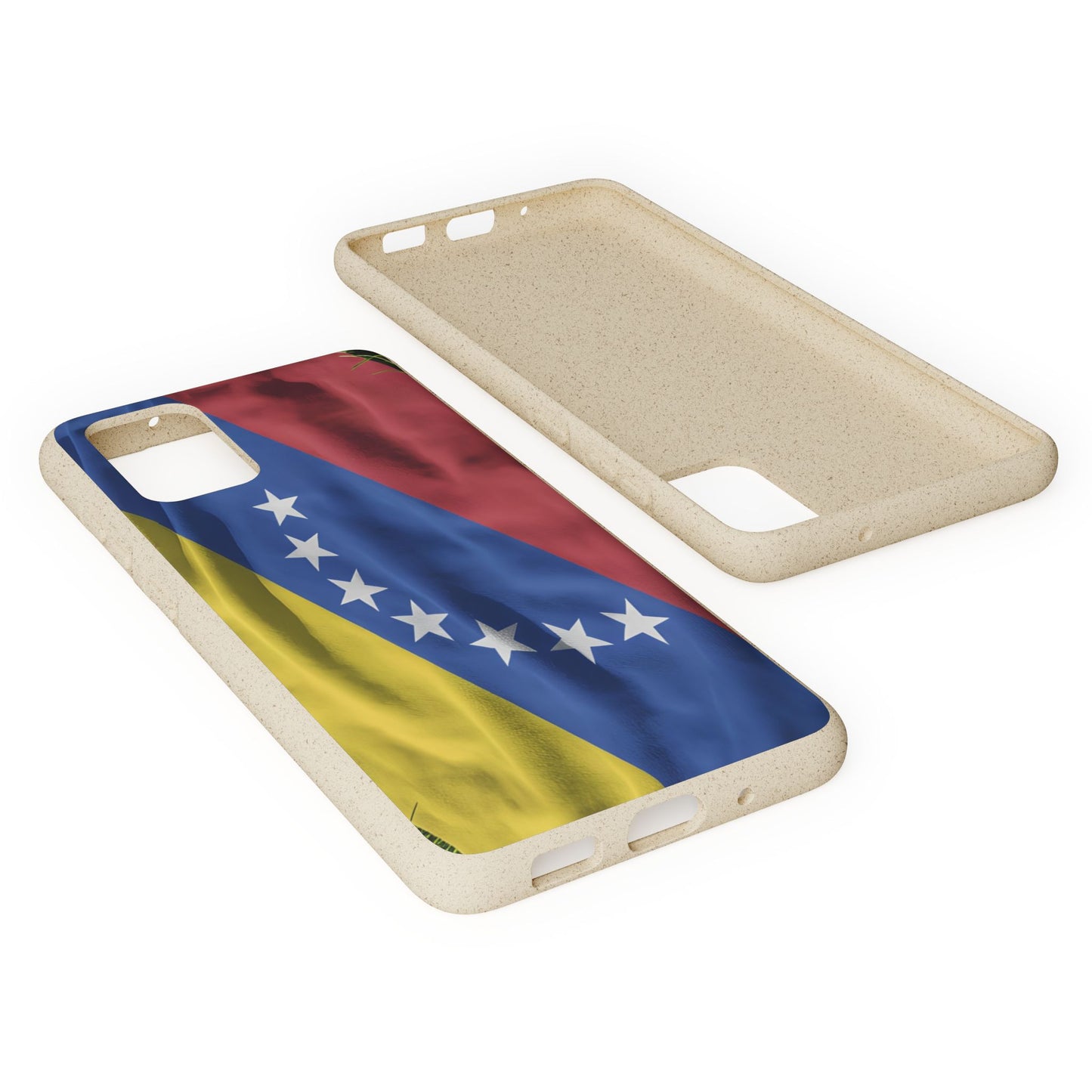 Forro para Celular Bandera de Venezuela | 7 Estrellas | Biodegradable | Personalízalo con tus iniciales o nombre
