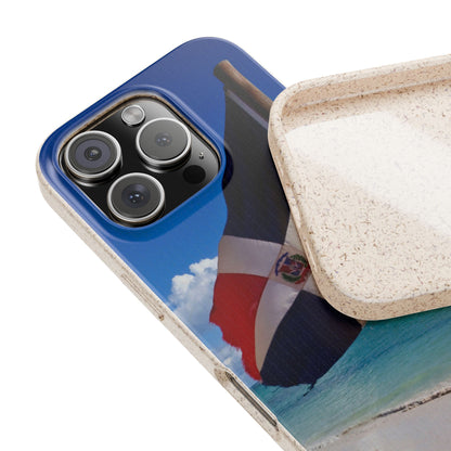 Funda Biodegradable | Bandera de RD en la Playa 🇩🇴 | iPhone y Samsung