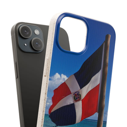 Funda Biodegradable | Bandera de RD en la Playa 🇩🇴 | iPhone y Samsung