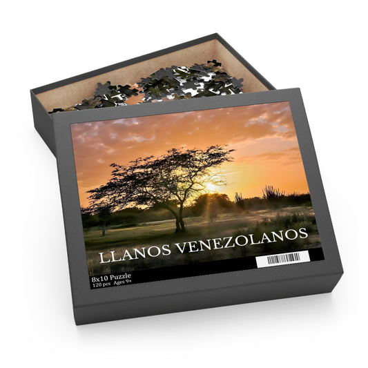 Rompecabezas Atardecer en los Llanos Venezolanos | Paisaje Natural de Venezuela (120, 252 o 500 Piezas)