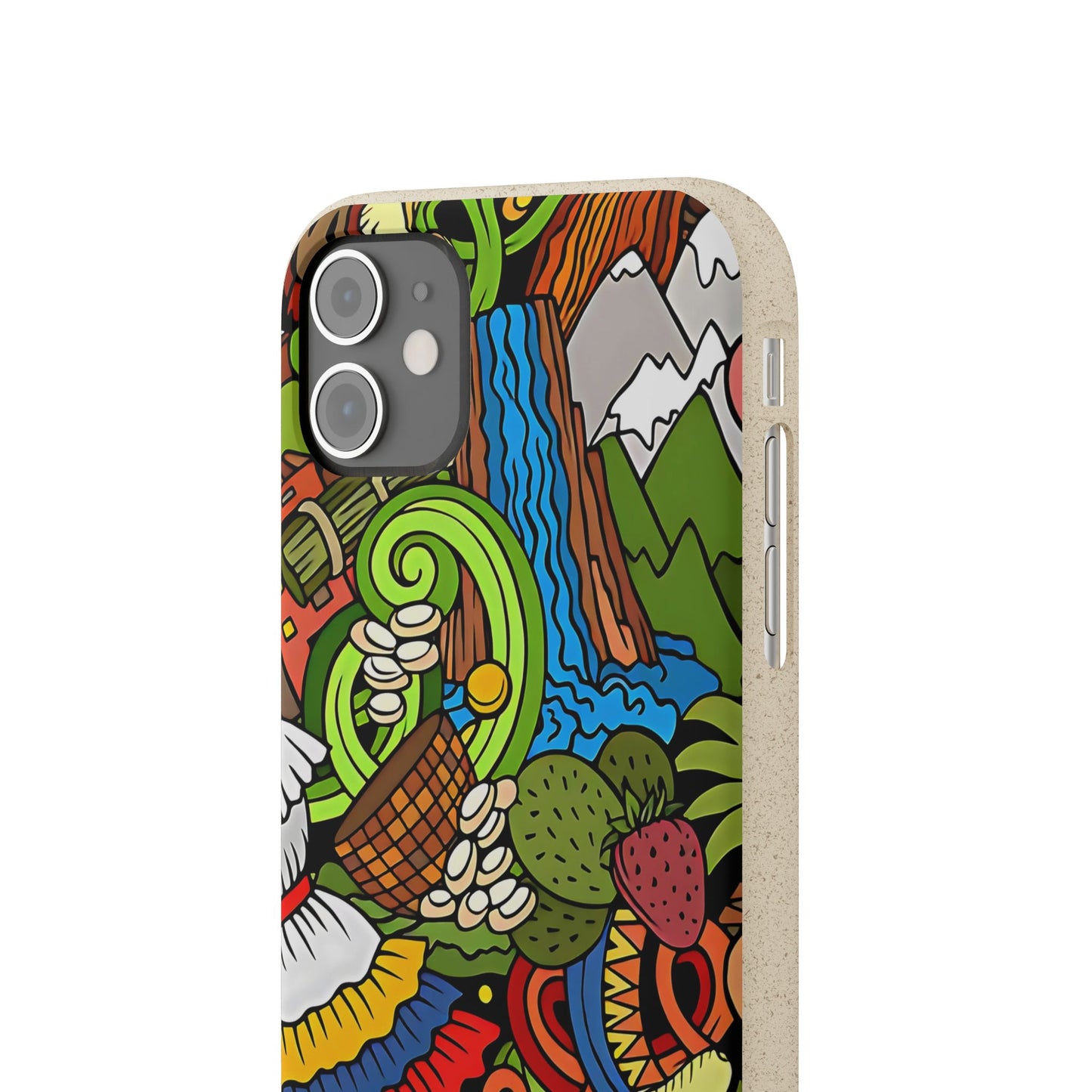 Funda Biodegradable | Dibujo Doodle cosas típicas de Venezuela | iPhone y Samsung