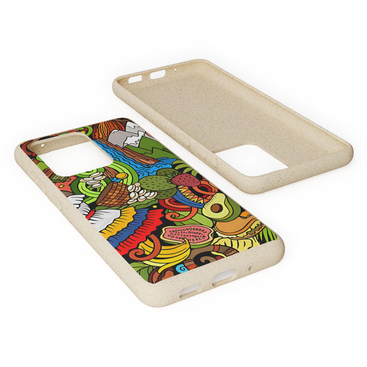 Funda Biodegradable | Dibujo Doodle cosas típicas de Venezuela | iPhone y Samsung