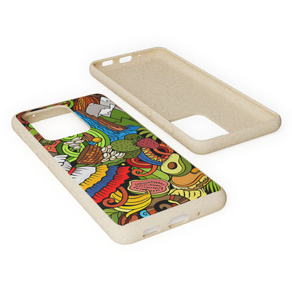 Funda Biodegradable | Dibujo Doodle cosas típicas de Venezuela | iPhone y Samsung