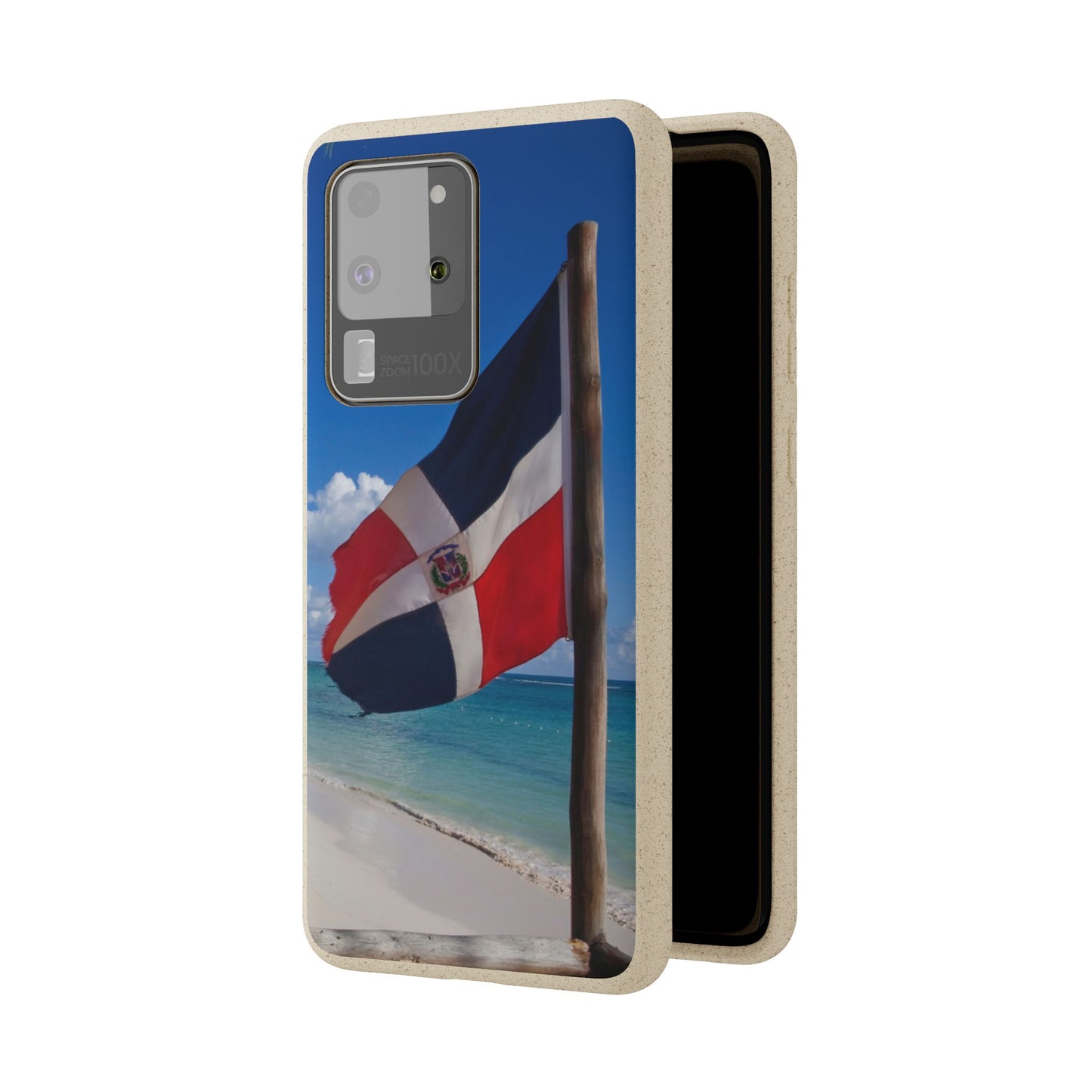 Funda Biodegradable | Bandera de RD en la Playa 🇩🇴 | iPhone y Samsung