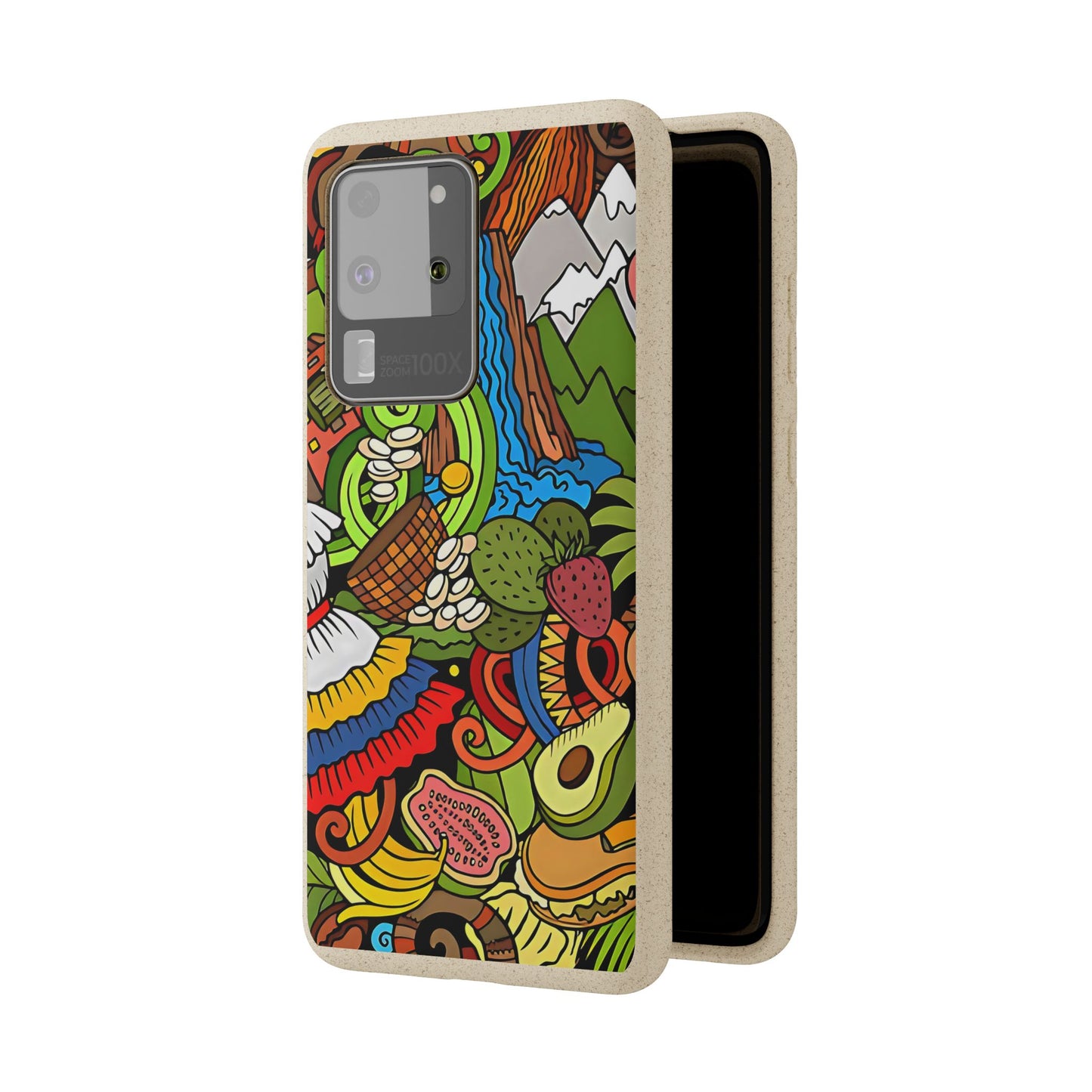 Funda Biodegradable | Dibujo Doodle cosas típicas de Venezuela | iPhone y Samsung