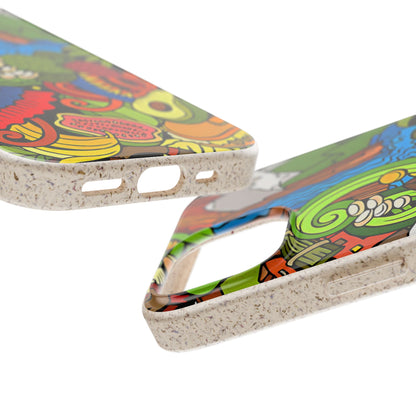 Funda Biodegradable | Dibujo Doodle cosas típicas de Venezuela | iPhone y Samsung