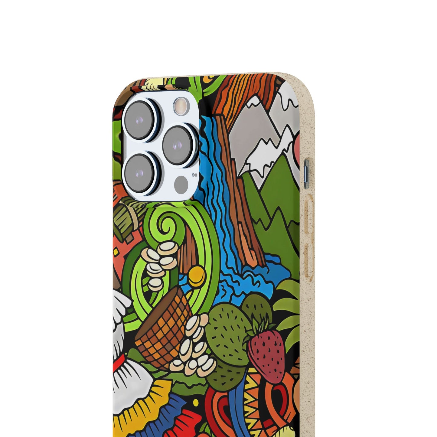 Funda Biodegradable | Dibujo Doodle cosas típicas de Venezuela | iPhone y Samsung