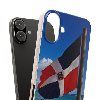 Funda Biodegradable | Bandera de RD en la Playa 🇩🇴 | iPhone y Samsung