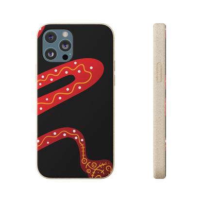 Funda de móvil biodegradable - Wiyu - "La serpiente emplumada" – Serie Amazonía