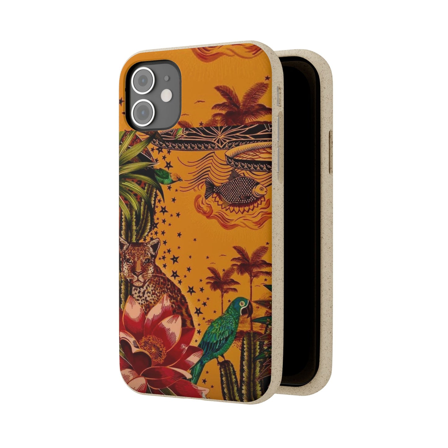 🌿 Fundas Biodegradables – Pintura de la Amazonía | Funda Ecológica para iPhone y Samsung