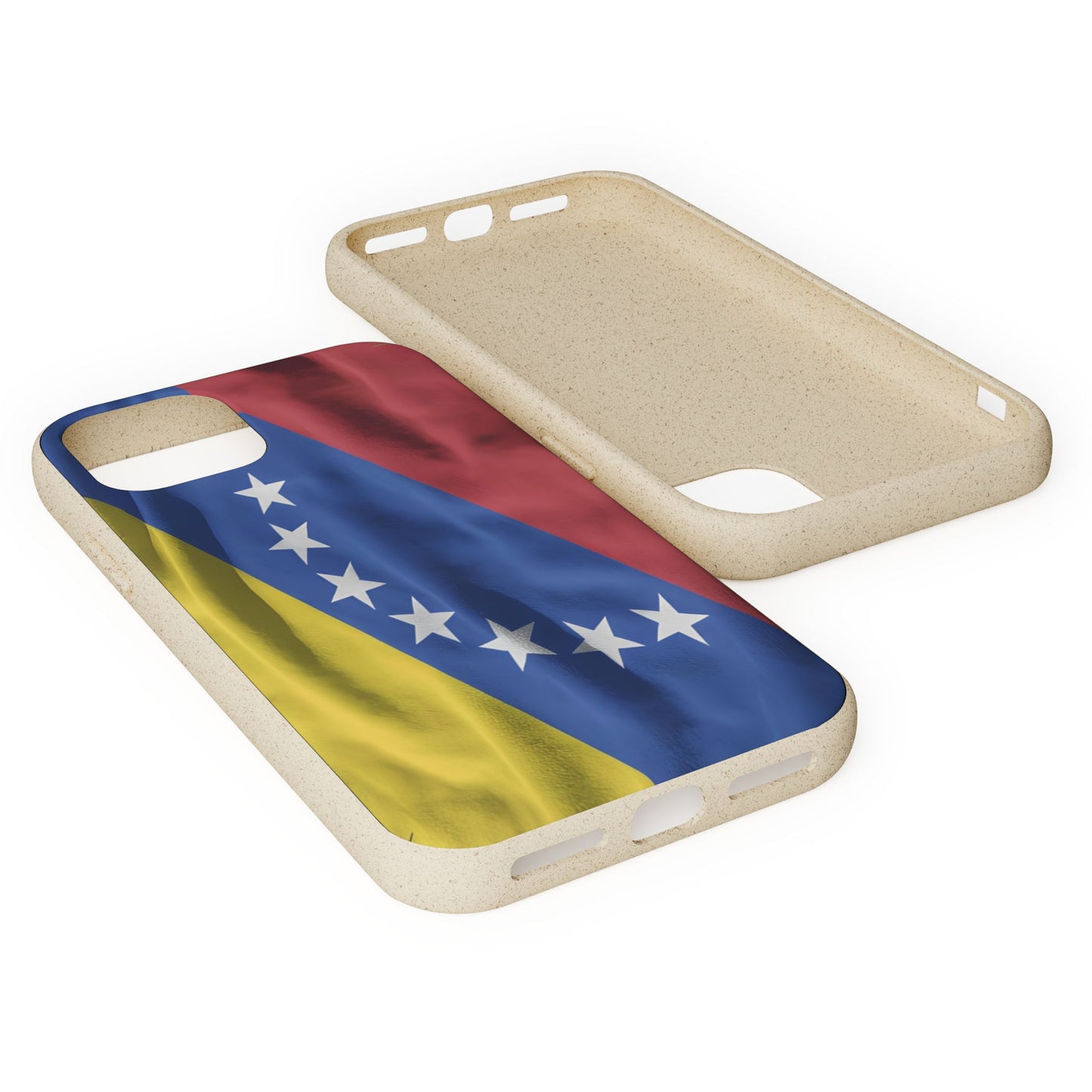 Forro para Celular Bandera de Venezuela | 7 Estrellas | Biodegradable | Personalízalo con tus iniciales o nombre