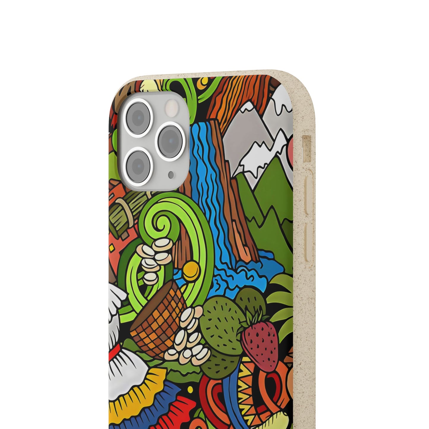 Funda Biodegradable | Dibujo Doodle cosas típicas de Venezuela | iPhone y Samsung