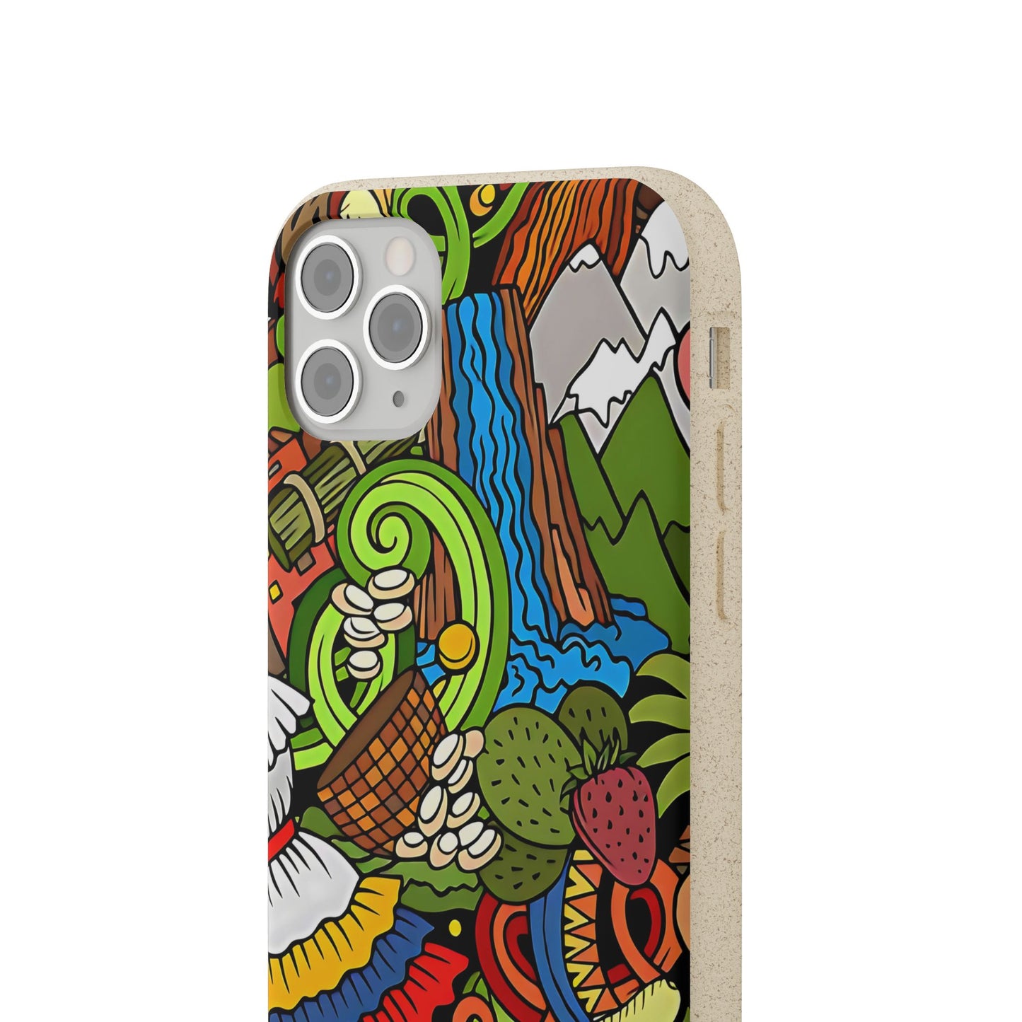 Funda Biodegradable | Dibujo Doodle cosas típicas de Venezuela | iPhone y Samsung