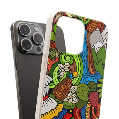 Funda Biodegradable | Dibujo Doodle cosas típicas de Venezuela | iPhone y Samsung