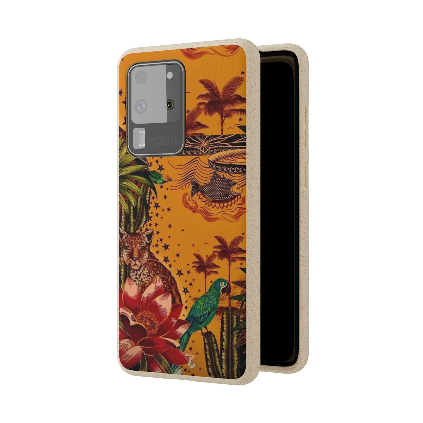 🌿 Fundas Biodegradables – Pintura de la Amazonía | Funda Ecológica para iPhone y Samsung