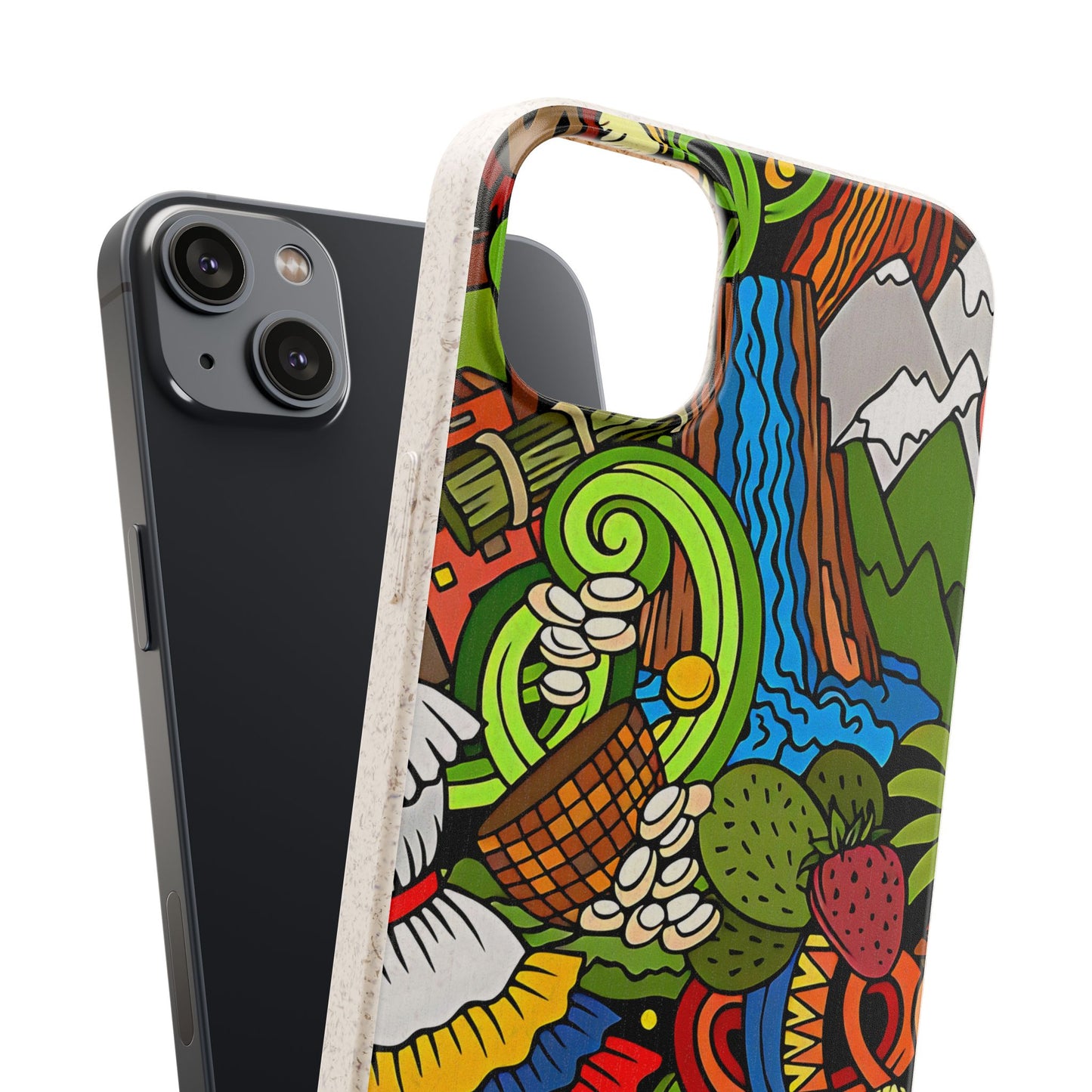 Funda Biodegradable | Dibujo Doodle cosas típicas de Venezuela | iPhone y Samsung