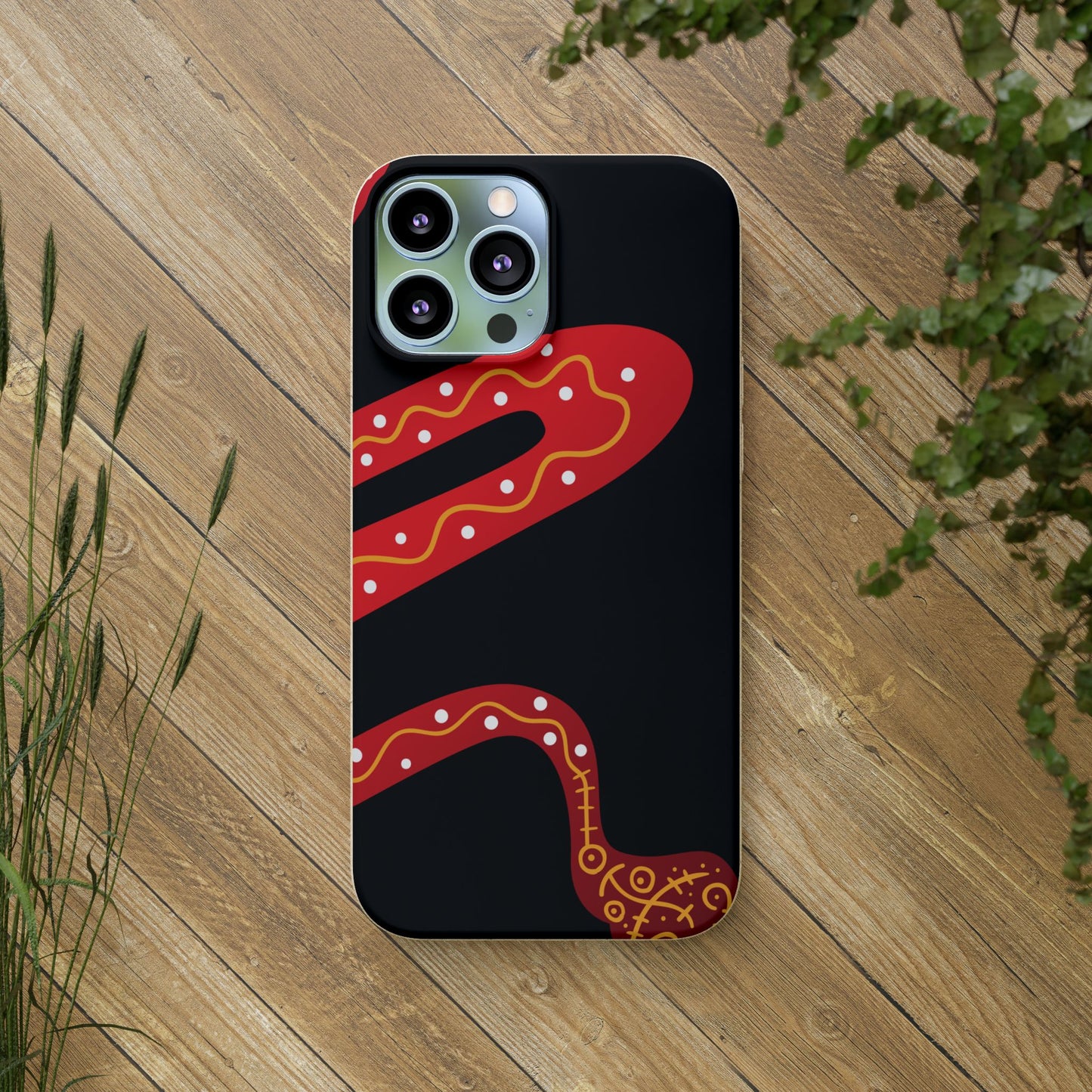 Funda de móvil biodegradable - Wiyu - "La serpiente emplumada" – Serie Amazonía