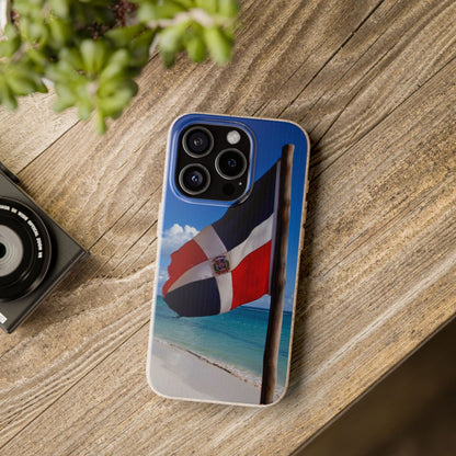 Funda Biodegradable | Bandera de RD en la Playa 🇩🇴 | iPhone y Samsung