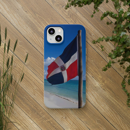 Funda Biodegradable | Bandera de RD en la Playa 🇩🇴 | iPhone y Samsung