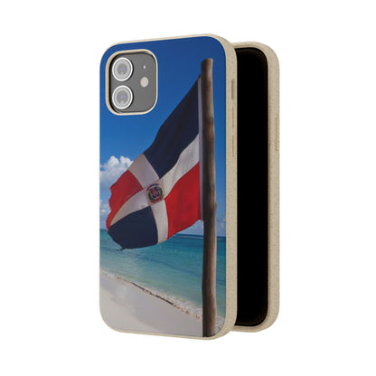 Funda Biodegradable | Bandera de RD en la Playa 🇩🇴 | iPhone y Samsung