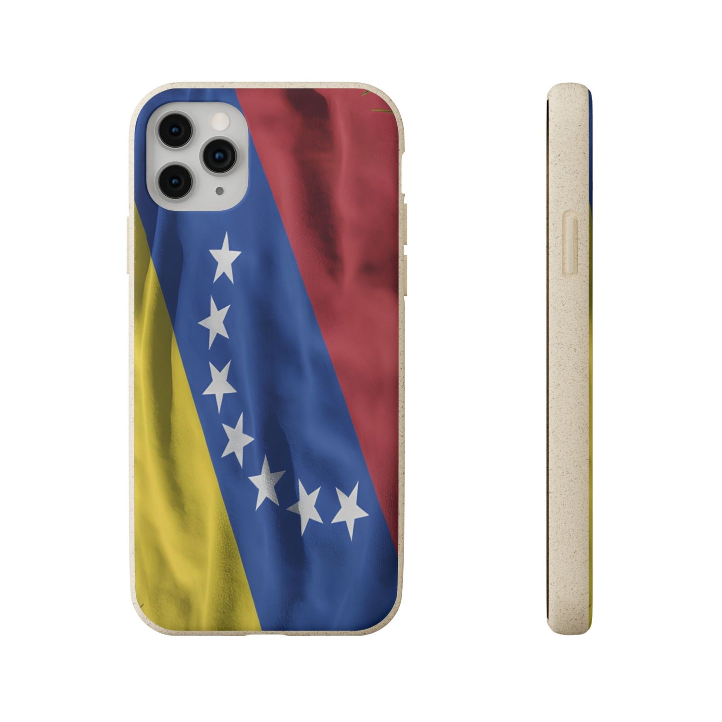 Forro para Celular Bandera de Venezuela | 7 Estrellas | Biodegradable | Personalízalo con tus iniciales o nombre