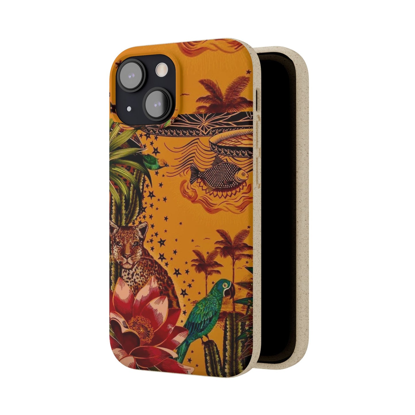 🌿 Fundas Biodegradables – Pintura de la Amazonía | Funda Ecológica para iPhone y Samsung