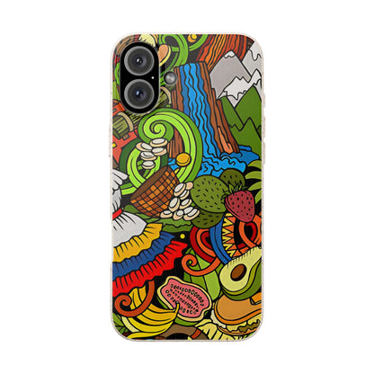 Funda Biodegradable | Dibujo Doodle cosas típicas de Venezuela | iPhone y Samsung