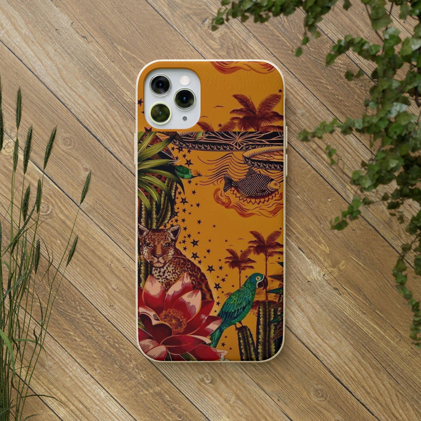 🌿 Fundas Biodegradables – Pintura de la Amazonía | Funda Ecológica para iPhone y Samsung