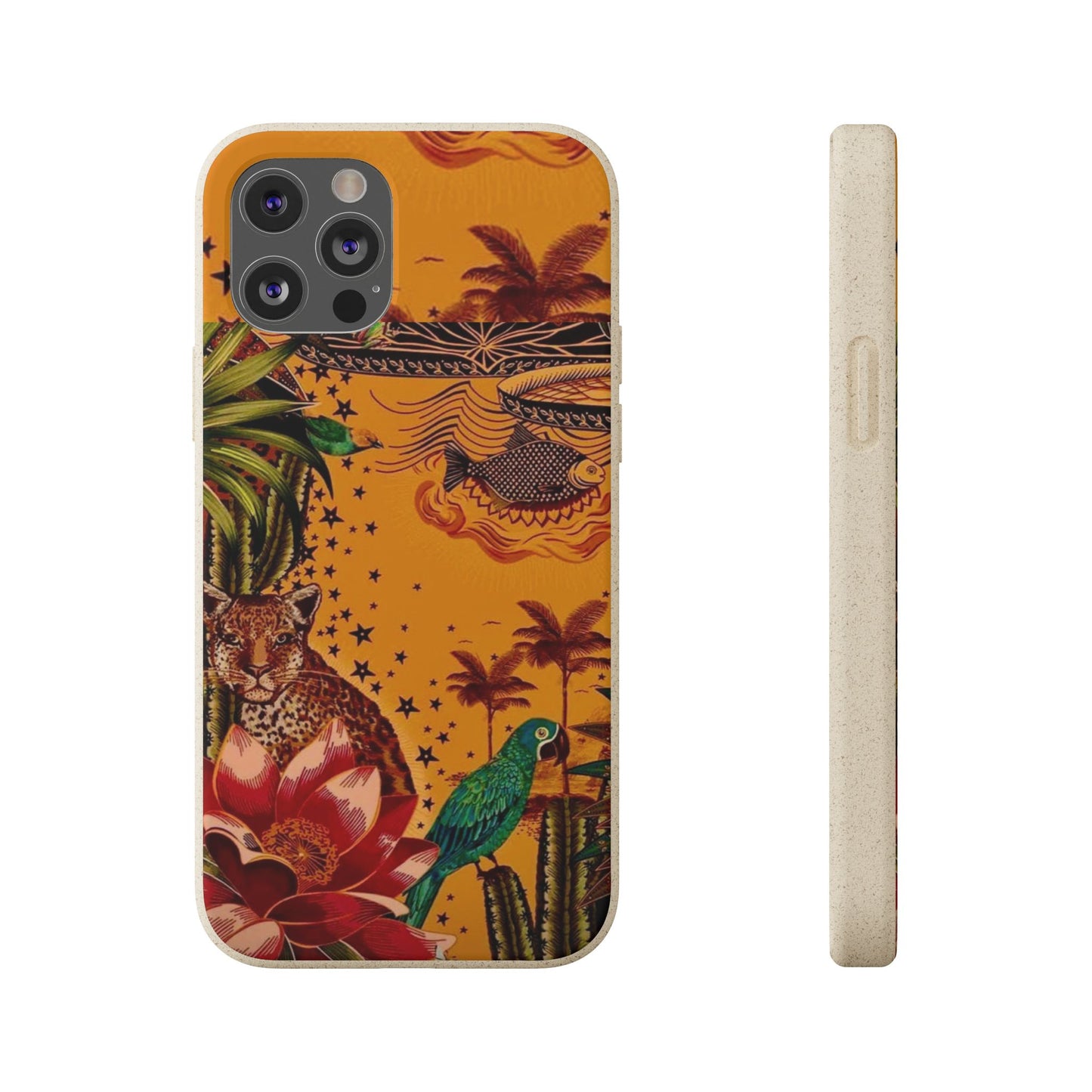🌿 Fundas Biodegradables – Pintura de la Amazonía | Funda Ecológica para iPhone y Samsung