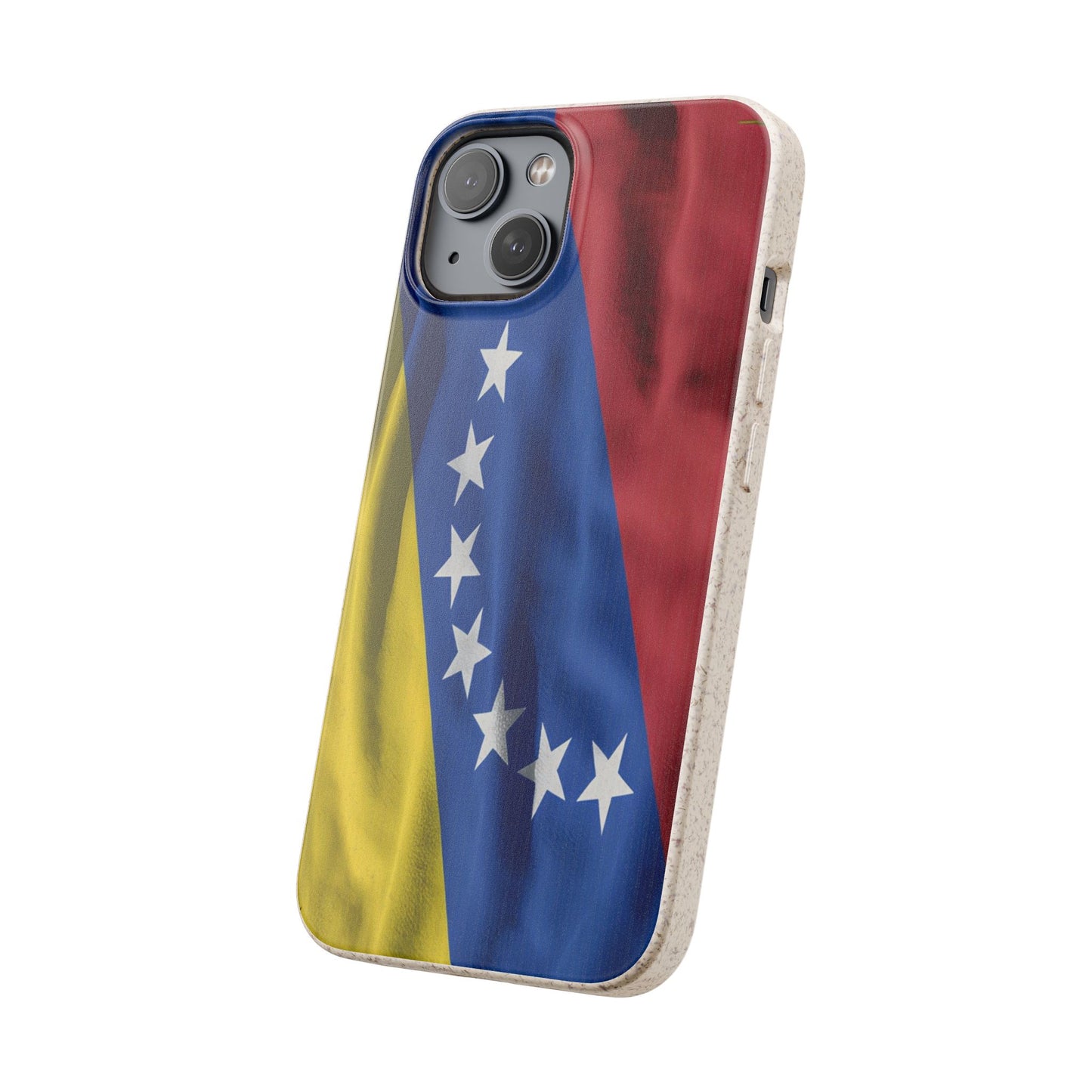 Forro para Celular Bandera de Venezuela | 7 Estrellas | Biodegradable | Personalízalo con tus iniciales o nombre