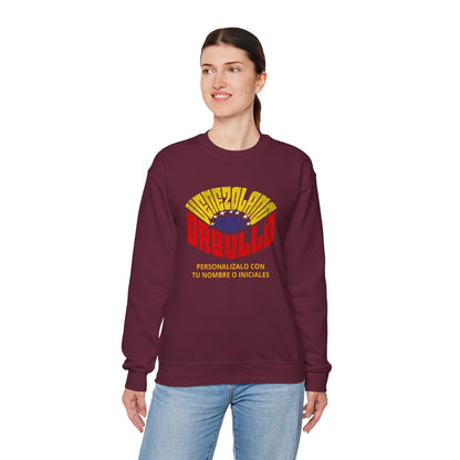 Sudadera Venezolano con Orgullo – Personalizable con tu Nombre o Iniciales