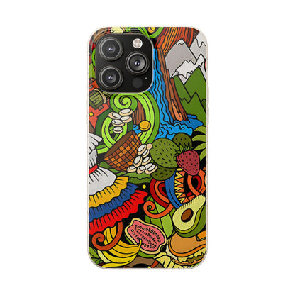 Funda Biodegradable | Dibujo Doodle cosas típicas de Venezuela | iPhone y Samsung