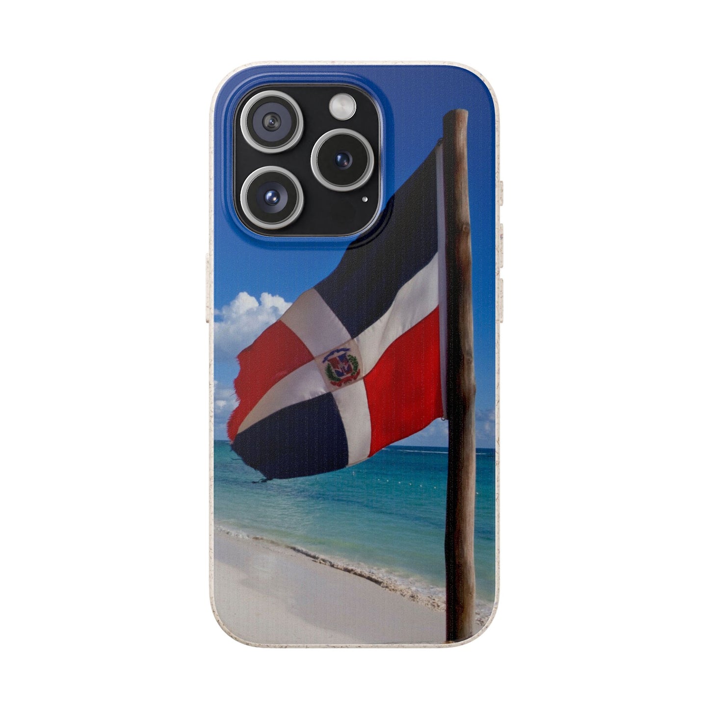 Funda Biodegradable | Bandera de RD en la Playa 🇩🇴 | iPhone y Samsung