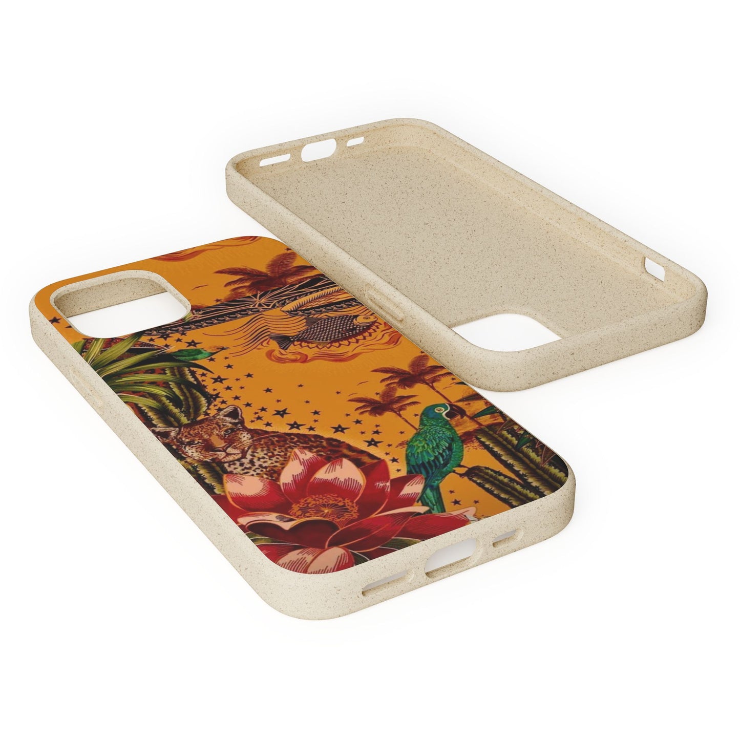 🌿 Fundas Biodegradables – Pintura de la Amazonía | Funda Ecológica para iPhone y Samsung