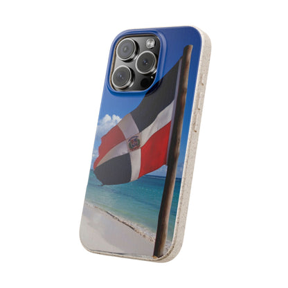 Funda Biodegradable | Bandera de RD en la Playa 🇩🇴 | iPhone y Samsung