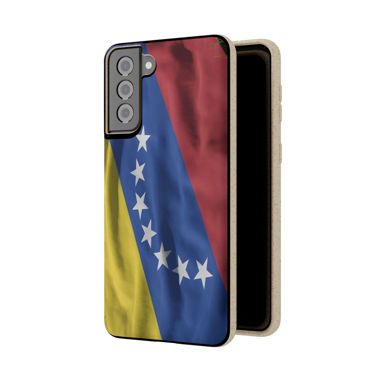 Forro para Celular Bandera de Venezuela | 7 Estrellas | Biodegradable | Personalízalo con tus iniciales o nombre