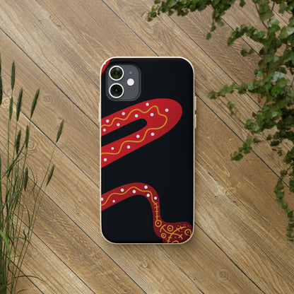 Funda de móvil biodegradable - Wiyu - "La serpiente emplumada" – Serie Amazonía