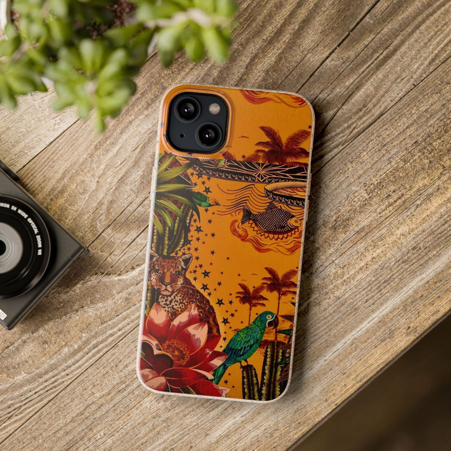 🌿 Fundas Biodegradables – Pintura de la Amazonía | Funda Ecológica para iPhone y Samsung