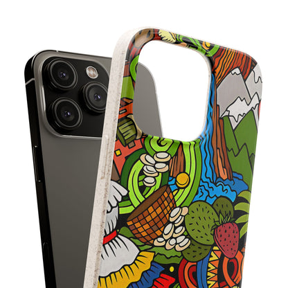 Funda Biodegradable | Dibujo Doodle cosas típicas de Venezuela | iPhone y Samsung