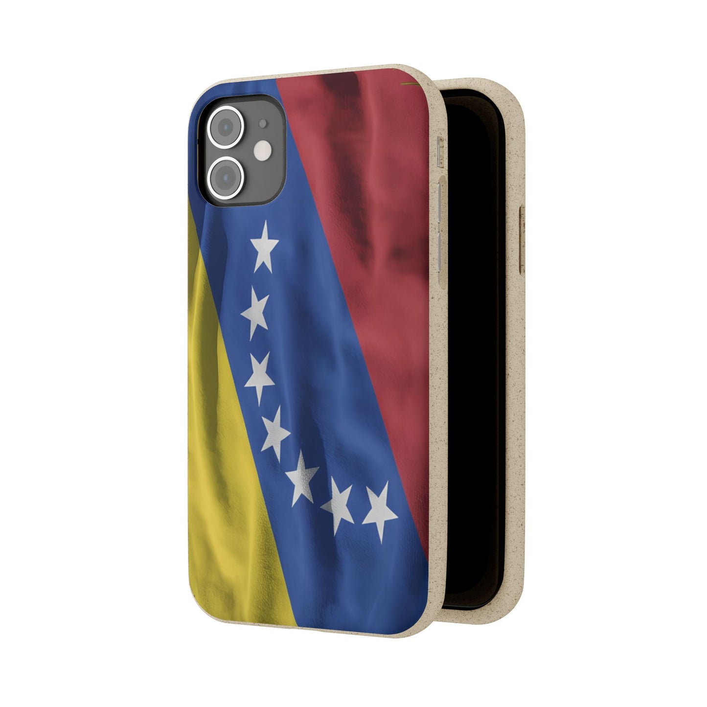 Forro para Celular Bandera de Venezuela | 7 Estrellas | Biodegradable | Personalízalo con tus iniciales o nombre