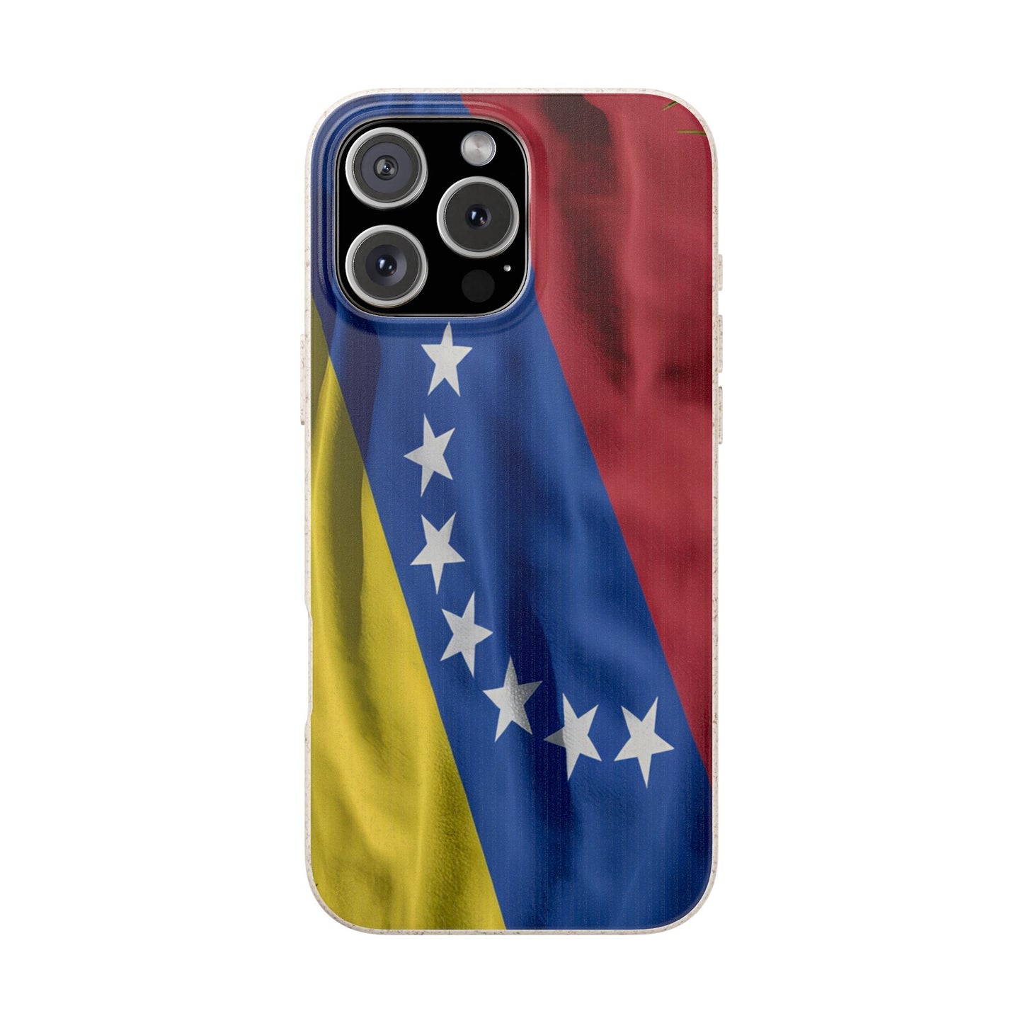 Forro para Celular Bandera de Venezuela | 7 Estrellas | Biodegradable | Personalízalo con tus iniciales o nombre
