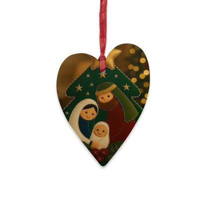 Adorno Navideño de Madera — Nacimiento del Niño Jesús (Belén)