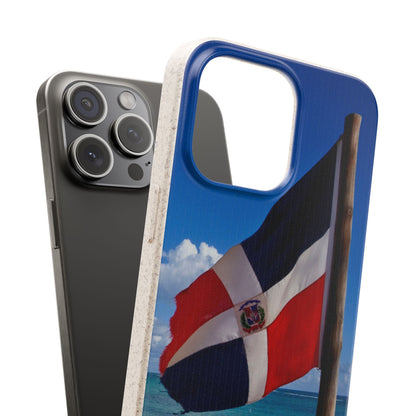 Funda Biodegradable | Bandera de RD en la Playa 🇩🇴 | iPhone y Samsung
