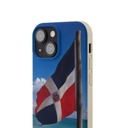 Funda Biodegradable | Bandera de RD en la Playa 🇩🇴 | iPhone y Samsung
