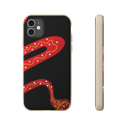 Funda de móvil biodegradable - Wiyu - "La serpiente emplumada" – Serie Amazonía