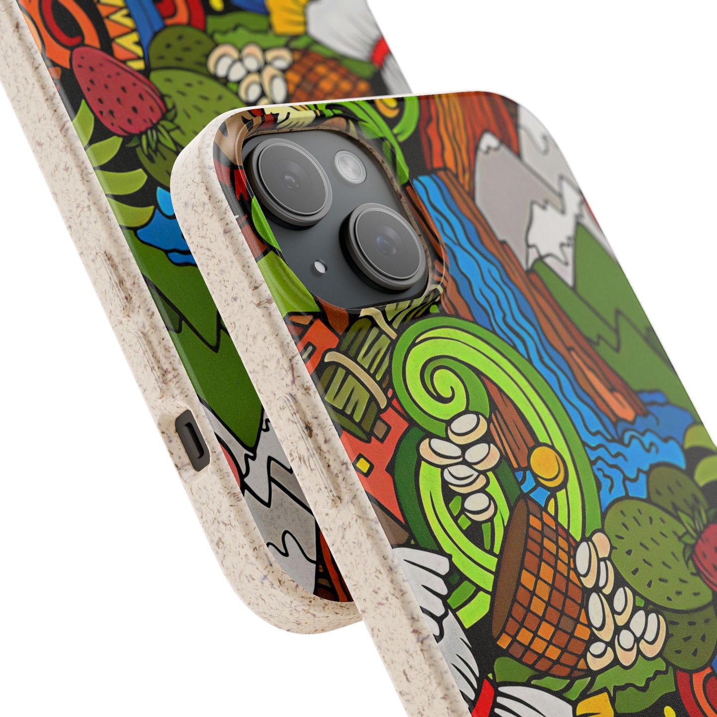 Funda Biodegradable | Dibujo Doodle cosas típicas de Venezuela | iPhone y Samsung