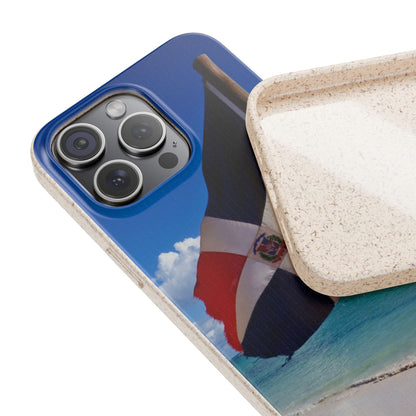 Funda Biodegradable | Bandera de RD en la Playa 🇩🇴 | iPhone y Samsung