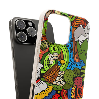 Funda Biodegradable | Dibujo Doodle cosas típicas de Venezuela | iPhone y Samsung