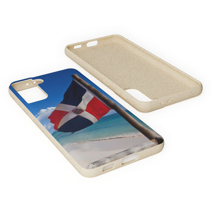 Funda Biodegradable | Bandera de RD en la Playa 🇩🇴 | iPhone y Samsung